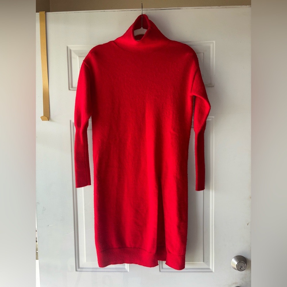 Wilfred red merino wool turtleneck dress size XXS